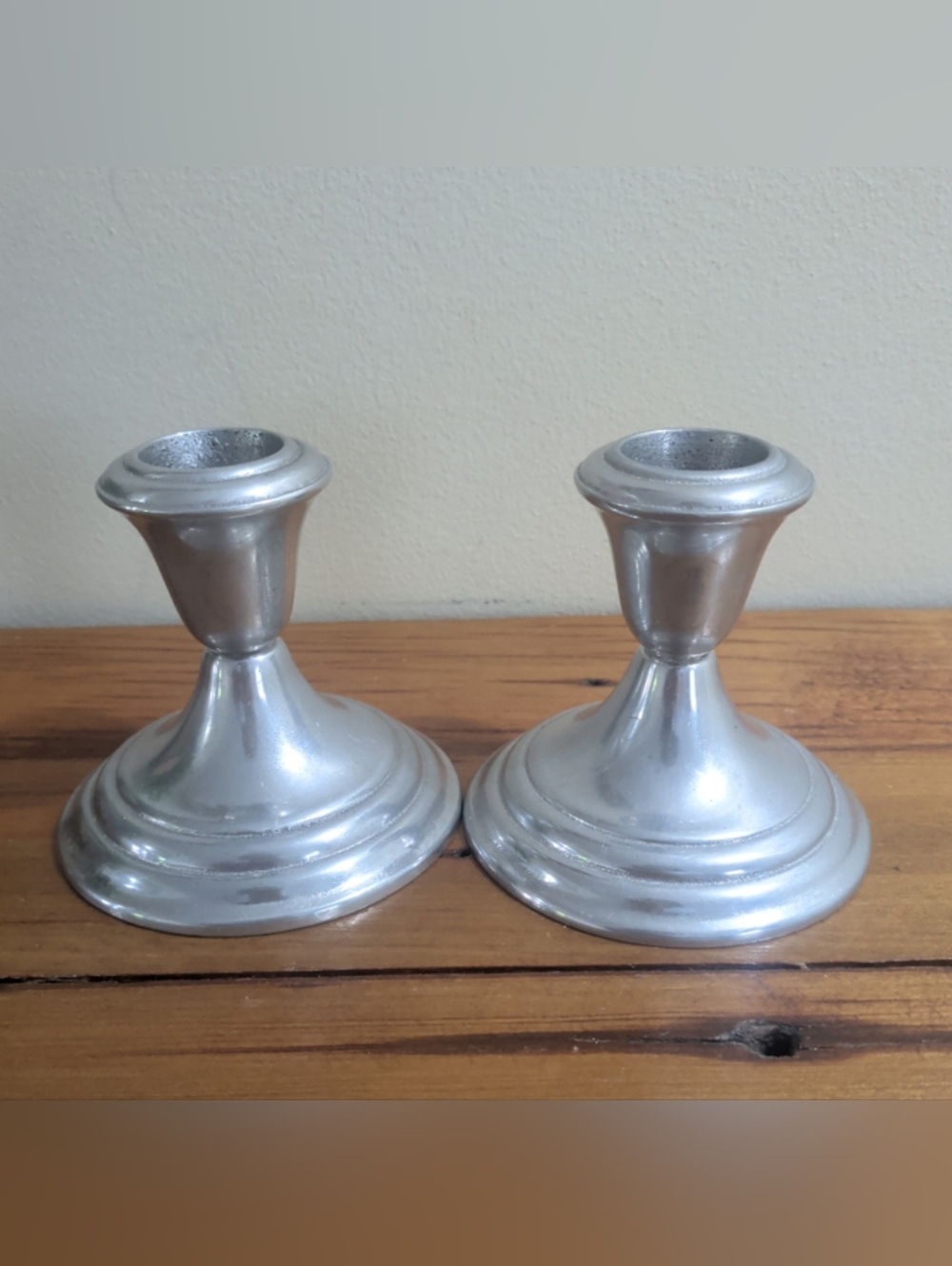 Vintage Pair Wilton Armetale Candlestick Holder Made in the USA